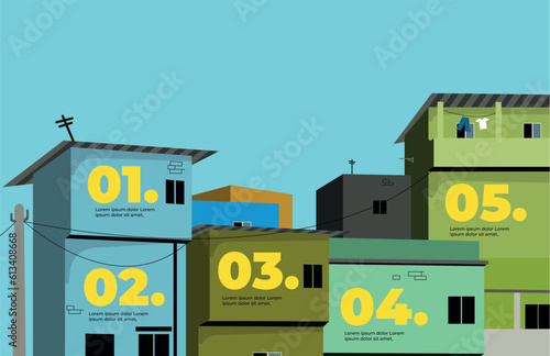 Favela Brasil, ilustración para sumario de revista.