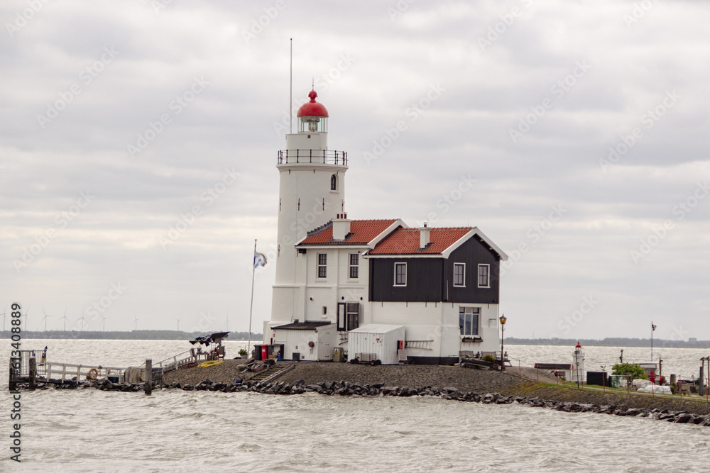 Lighthouse 'Het Paard' at the island Marken in the Netherlands