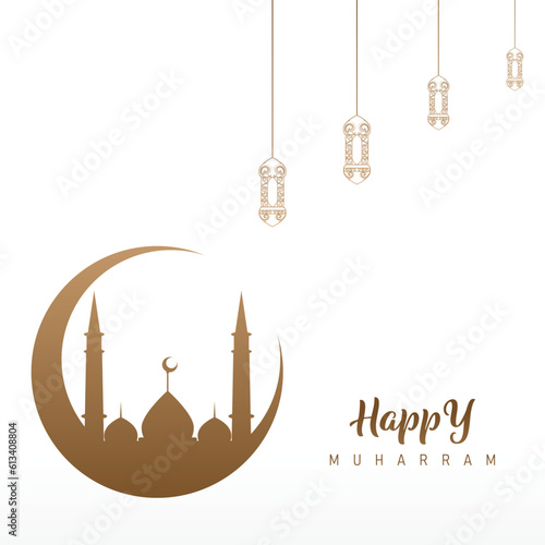 Unique design of social media feeds for Islamic New Year celebrations or 1 Muharram