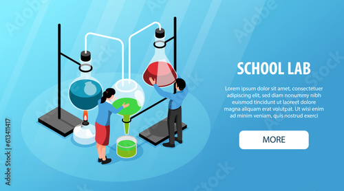 School Science Lab Horizontal Banner