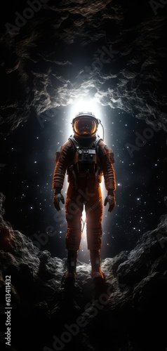 Astronaut exploring space and universe © Interstellar