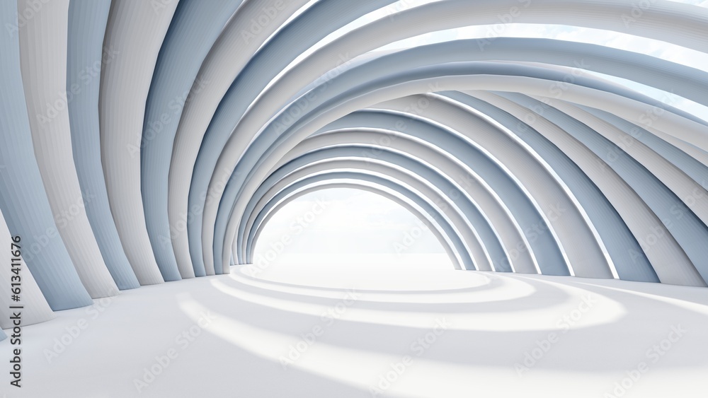 Abstract architecture background arched interior 3d render Abstract architecture background arched interior 3d render