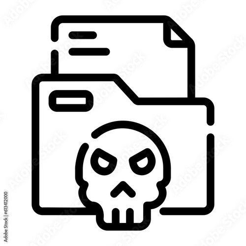 infected files Line Icon