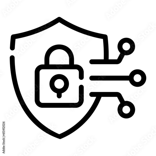 network security Line Icon