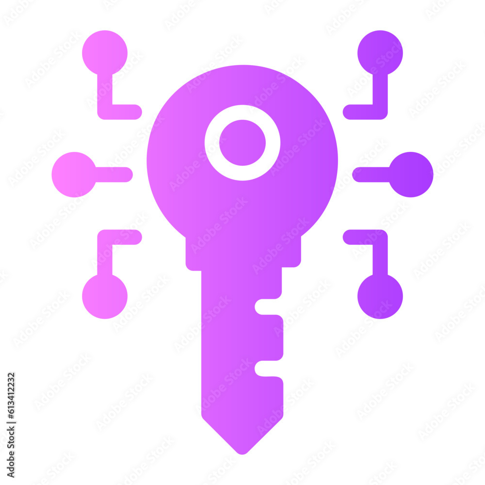 digital key Gradient icon digital key Gradient icon