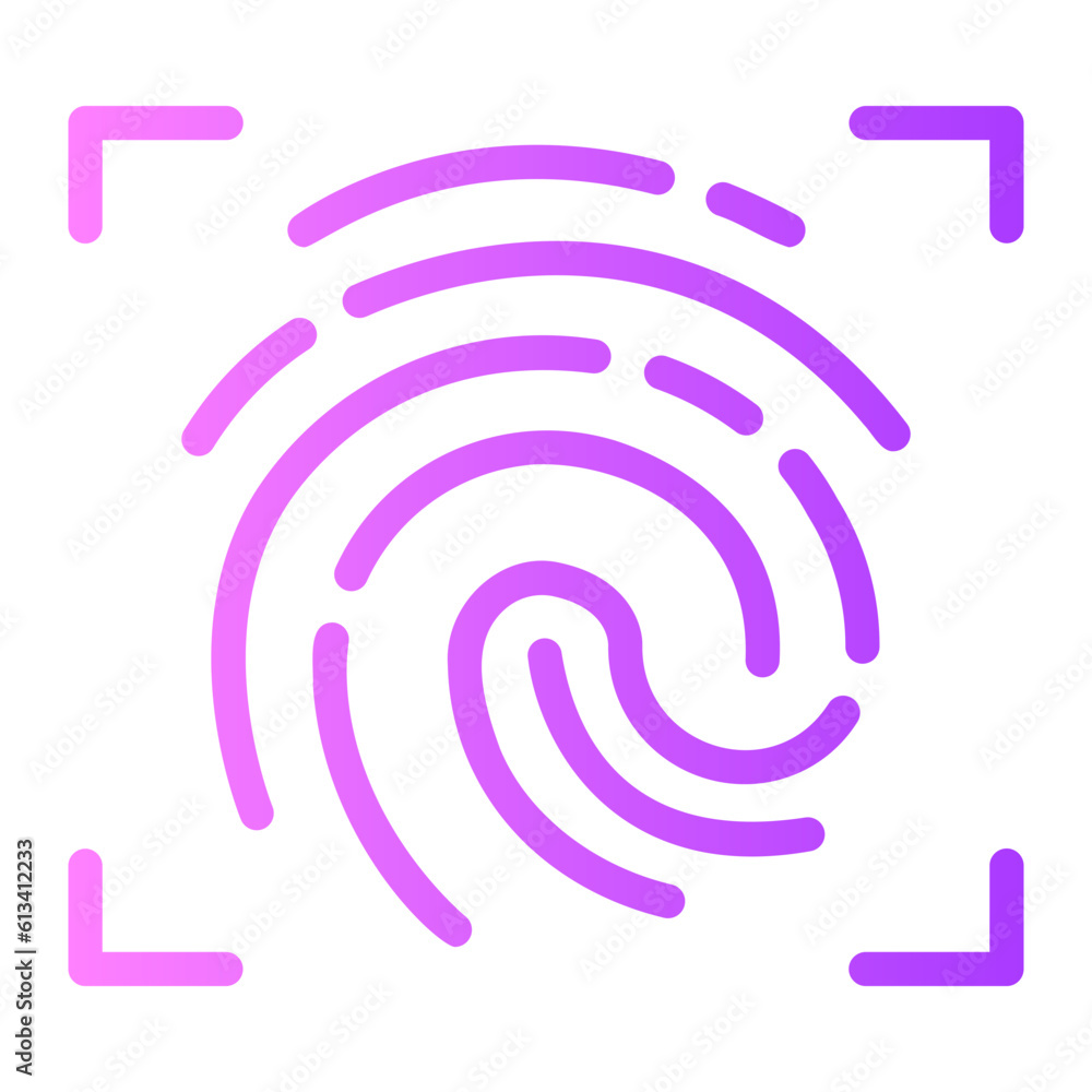 fingerprint Gradient icon fingerprint Gradient icon