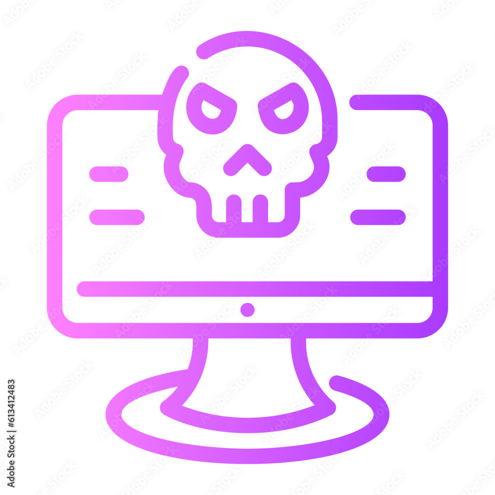 cyber attack Line Gradient Icon cyber attack Line Gradient Icon
