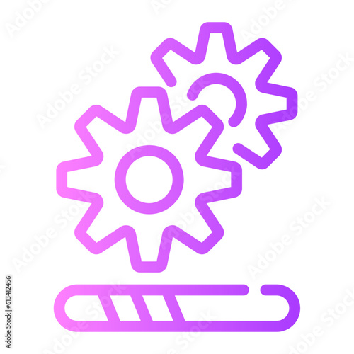 software update Line Gradient Icon