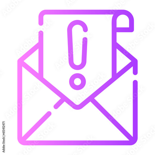 spam message Line Gradient Icon