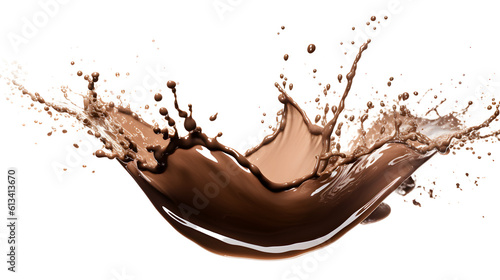 chocolate splash isolated