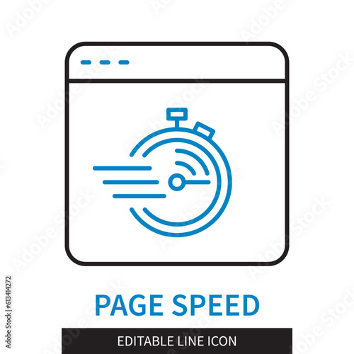 Page Speed editable line icon