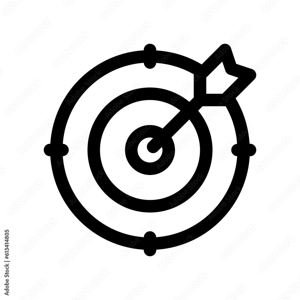 Editable dart, target, goal vector icon. Business, work, job, office. Part of a big icon set family. Perfect for web and app interfaces, presentations, infographics, etc