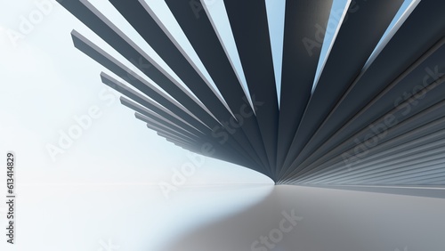 3d render abstract architecture background building geometric shape