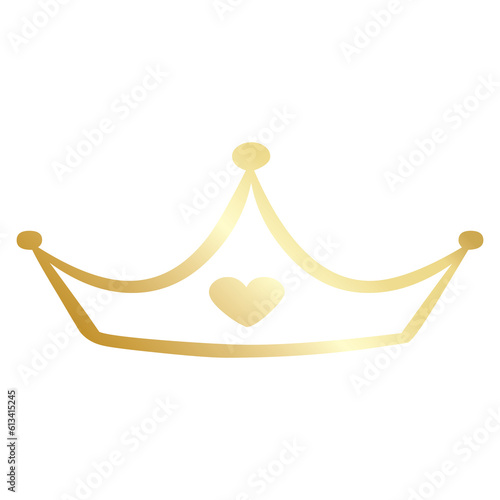 crown illustration. elegant queen or king crowns hand drawn. 