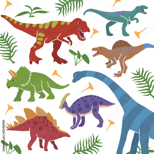 Fototapeta Naklejka Na Ścianę i Meble -  Vector Dinosaur handdraw illustration