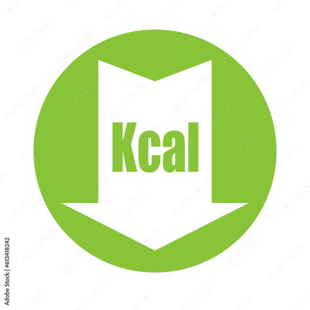 Calories reduction icon, Kcal reduction icon isolated on White background. Calories reduction icon, Kcal reduction icon isolated on White background.