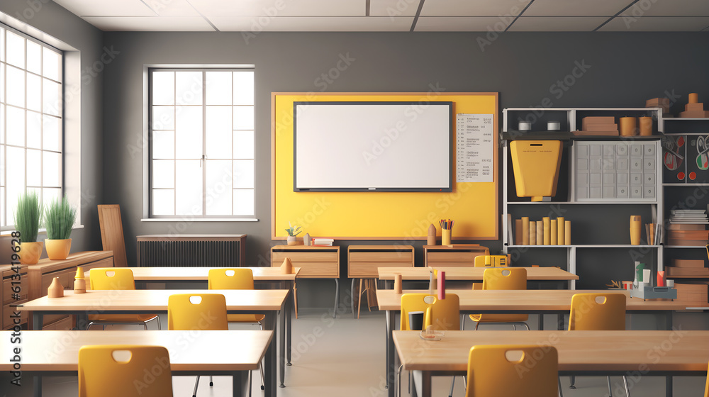 classroom in school  created with Generative AI