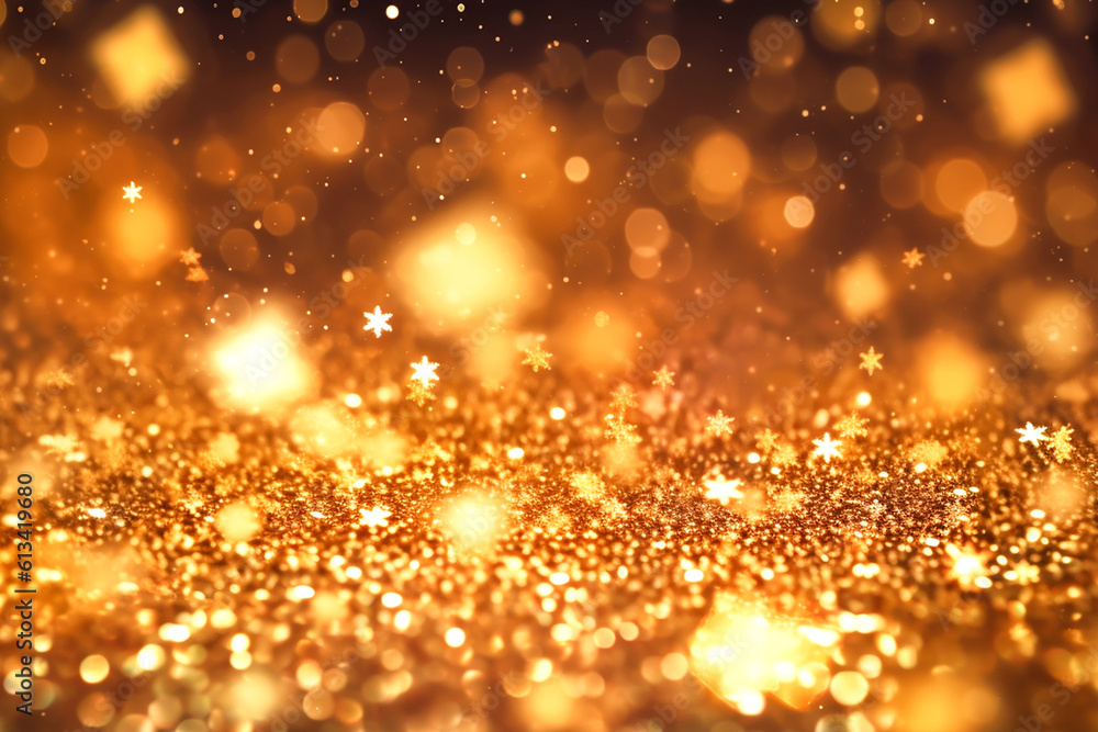 Christmas golden abstract background. AI generated Christmas golden abstract background. AI generated