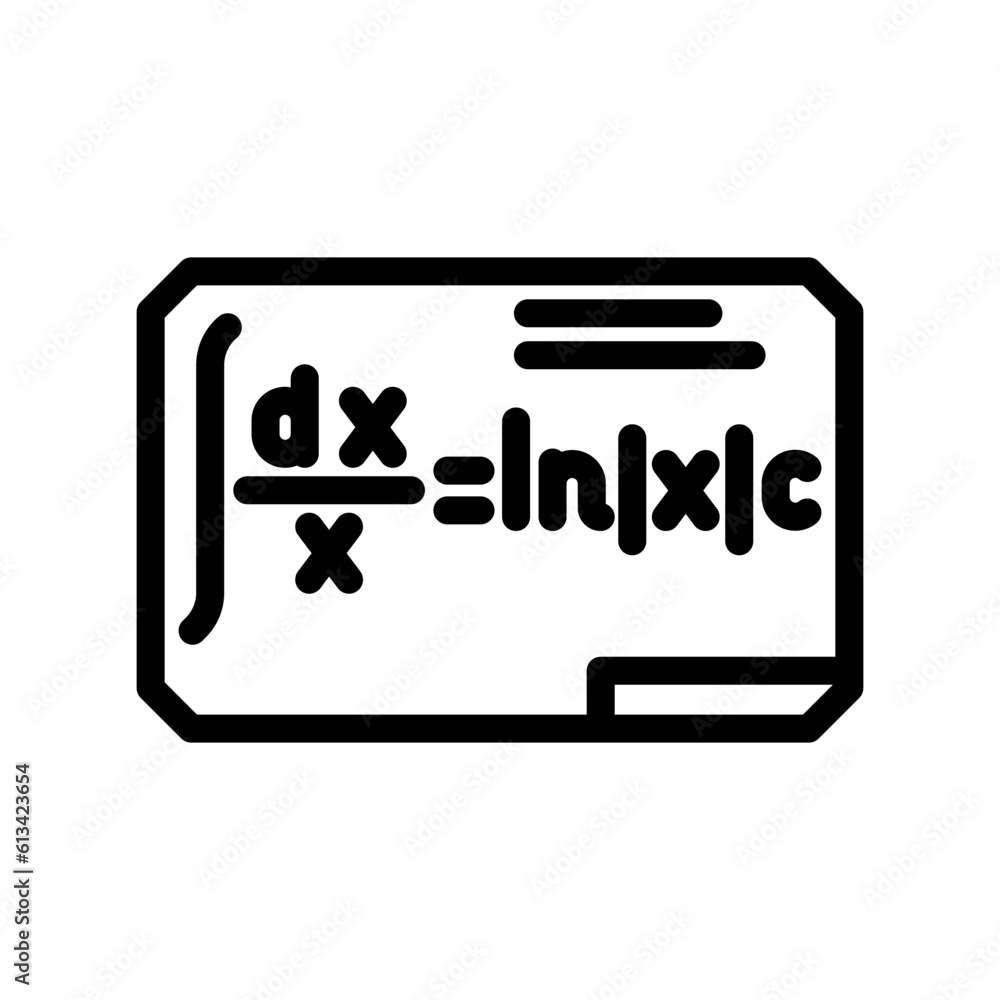 formula math science education line icon vector. formula math science education sign. isolated contour symbol black illustration formula math science education line icon vector. formula math science education sign. isolated contour symbol black illustration