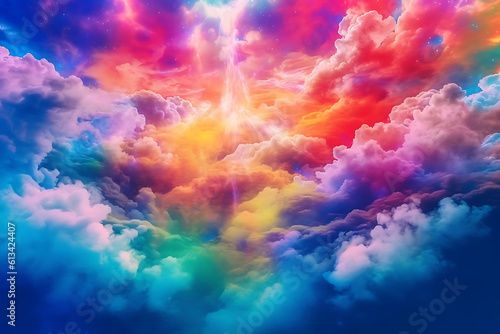 Psychedelic rainbow cloud