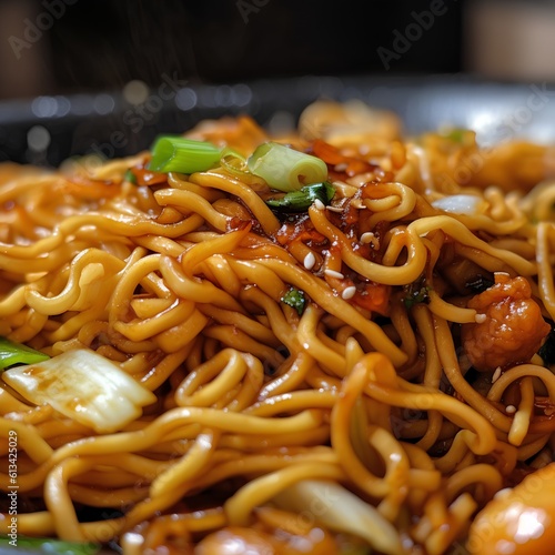 Yakisoba, japanese noodle with beef and vegetables