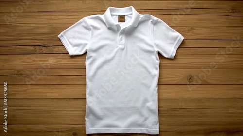 Blank white Folded Polo T-Shirt layed
