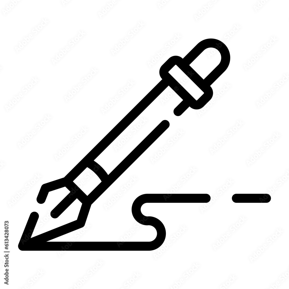 ink pen Line Icon ink pen Line Icon