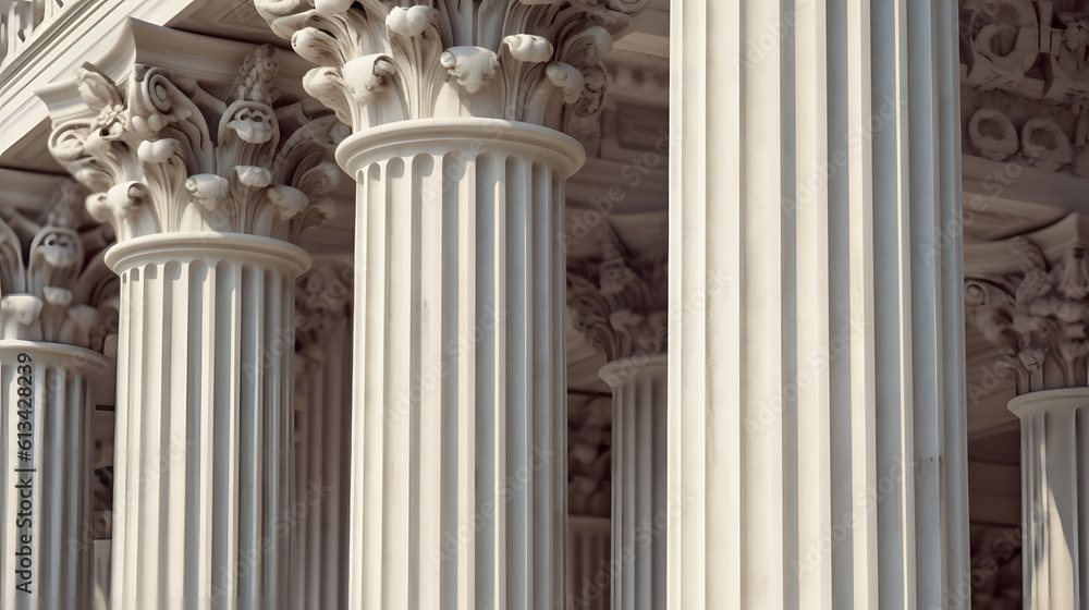 Marble pillars building detail. Marble pillars building detail.