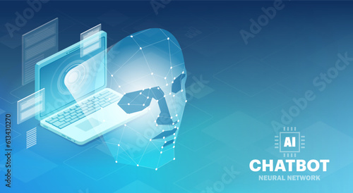 Wallpaper Mural Artificial intelligence, chatbot and modern technology Torontodigital.ca