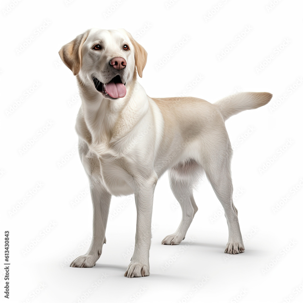 labrador dog isolated on a white background, ai generative labrador dog isolated on a white background, ai generative