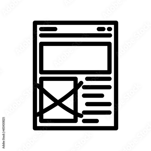 editorial news media line icon vector. editorial news media sign. isolated contour symbol black illustration