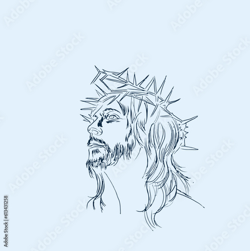 Fototapeta Naklejka Na Ścianę i Meble -  THESE HIGH QUALITY JESUS VECTOR FOR USING VARIOUS TYPES OF DESIGN WORKS LIKE T-SHIRT, LOGO, TATTOO AND HOME WALL DESIGN
