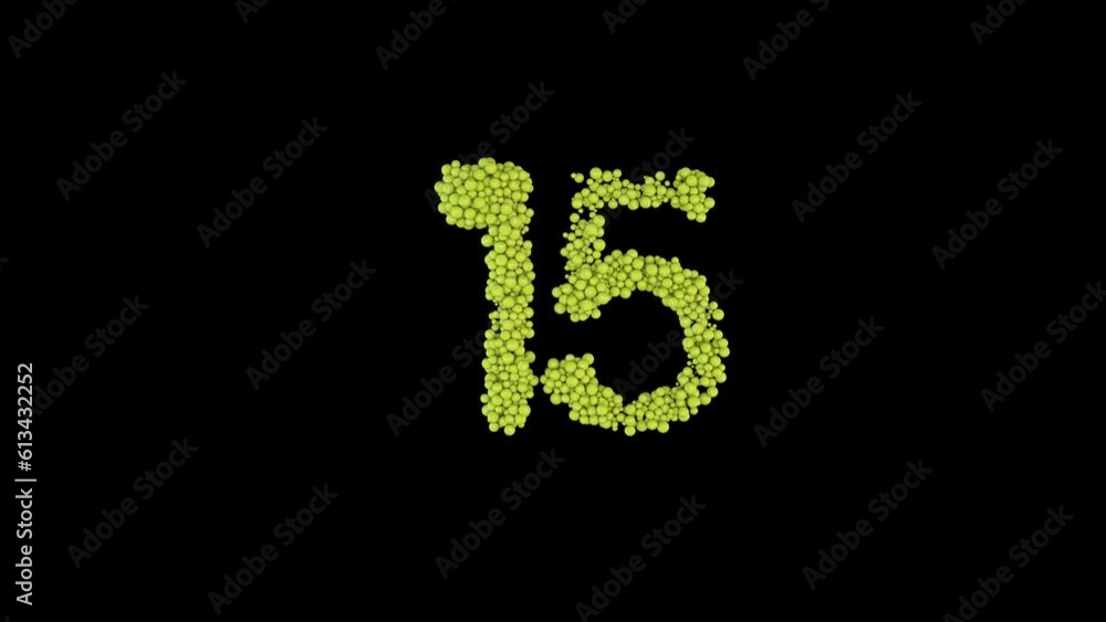 3D Tennis ball animation that stylishly reveals the numeral 3D Tennis ball animation that stylishly reveals the numeral