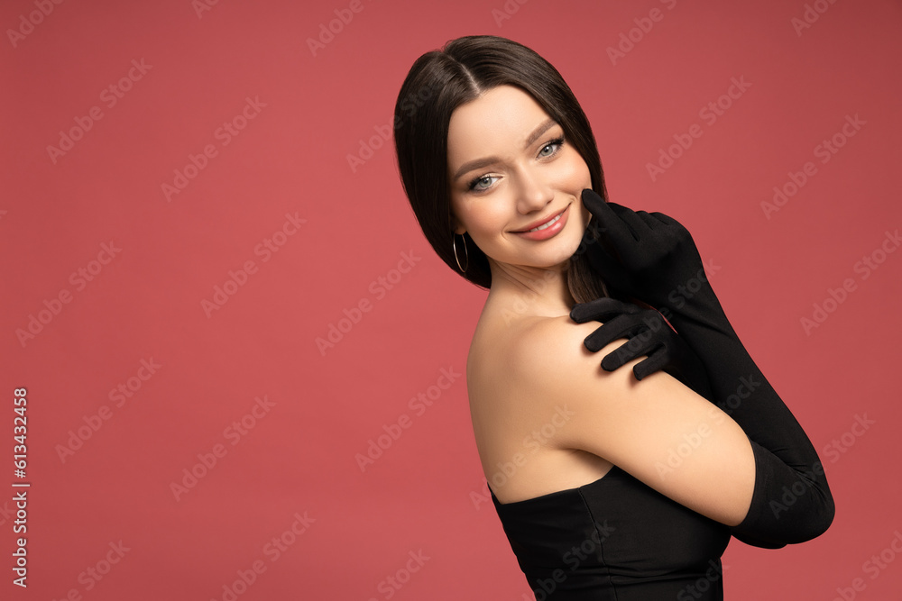 Portrait of an attractive, stylish brunette girl Portrait of an attractive, stylish brunette girl