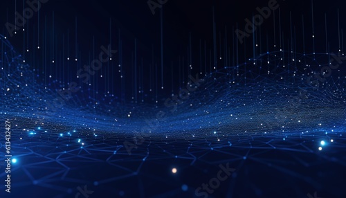 생성형 인공지능으로 만든 사실적인 기술 입자 추상적인 배경