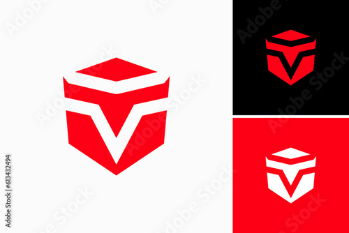hexagon horn Vector Logo Premium