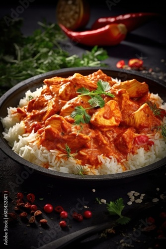 Premium chicken tikka masala, food cuisine