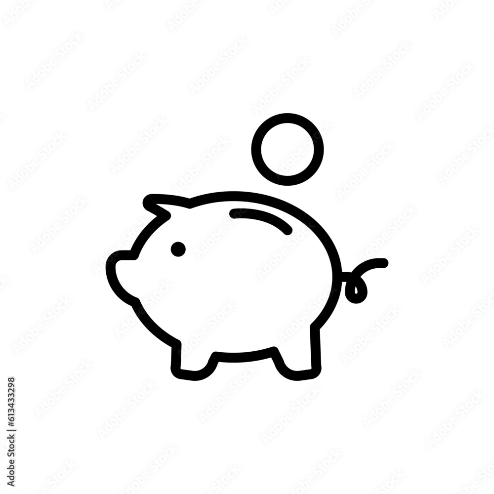 economy piggy bank sign symbol vector economy piggy bank sign symbol vector