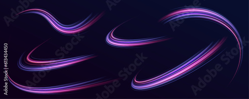 Concept of leading in business, Hi tech products, warp speed wormhole science vector design. Horizontal speed lines background.