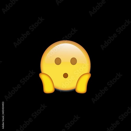 'Scream' Animated Emoji with transparant alpha background, ready to be used on your footage.