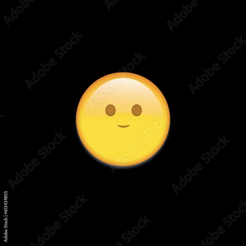 'Big Smile ' Animated Emoji with transparant alpha background, ready to be used on your footage.