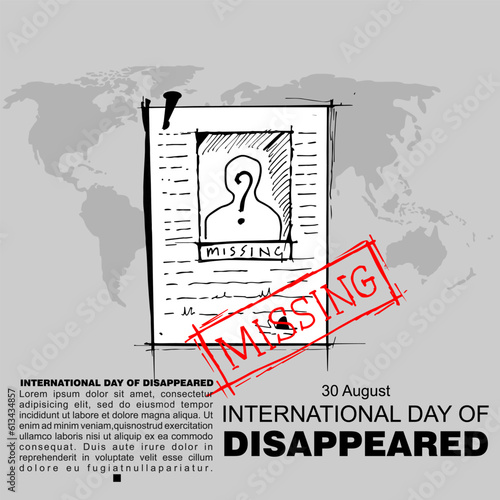 International Day Of Disappeared, poster and banner