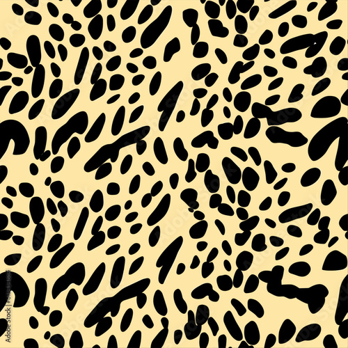 leopard seamless pattern design. Jaguar, leopard, cheetah, isolated on white background, vector illustration.