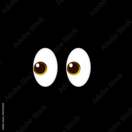 'Looking eyes' Animated Emoji with transparant alpha background, ready to be used on your footage.