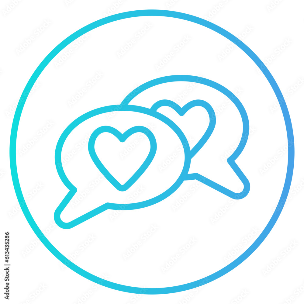 Love message icon in gradient style, use for website mobile app presentation Love message icon in gradient style, use for website mobile app presentation