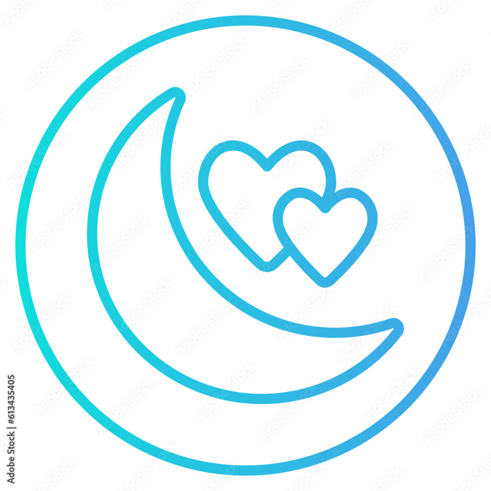 Honeymoon icon in gradient style, use for website mobile app presentation Honeymoon icon in gradient style, use for website mobile app presentation
