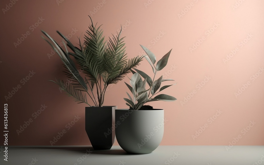 Minimalist Plant Simplistic. Generative AI