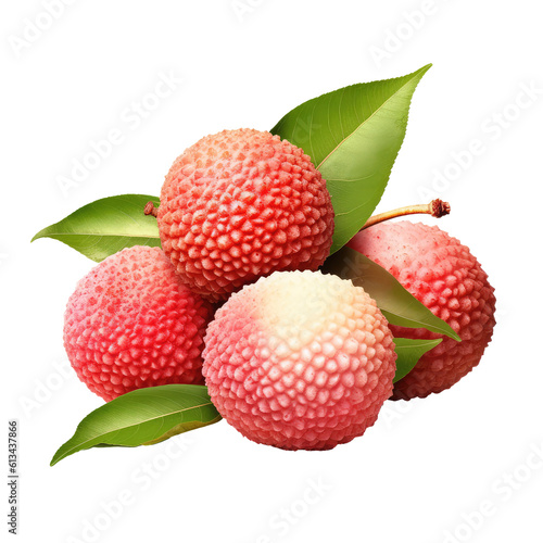 lychees fruits isolated on white