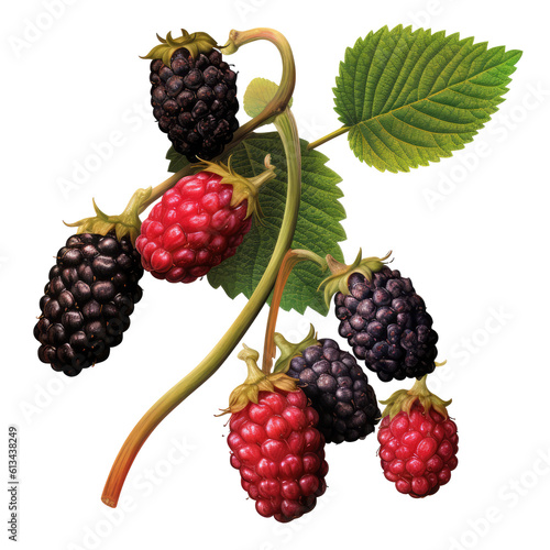Wallpaper Mural mulberry fruits isolated on white Torontodigital.ca