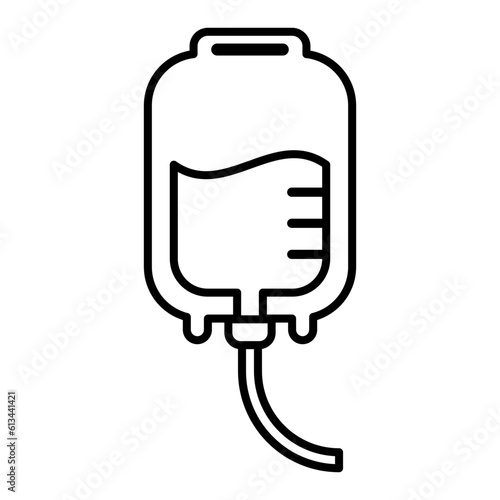 Blood donation plastic bag icon vector